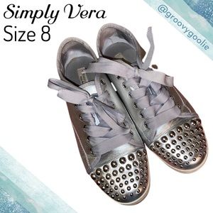 Simply Vera Silver Studded Sneakers 8